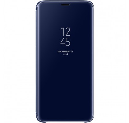 Husa Clear View Standing Cover Samsung Galaxy S9 Plus, Blue